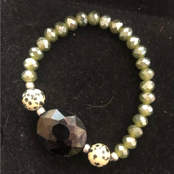 3 Set Gemstone Speckled Sparkling Beads Multi Size Gemstones Stretchy Bracelets - Picture 9 of 12